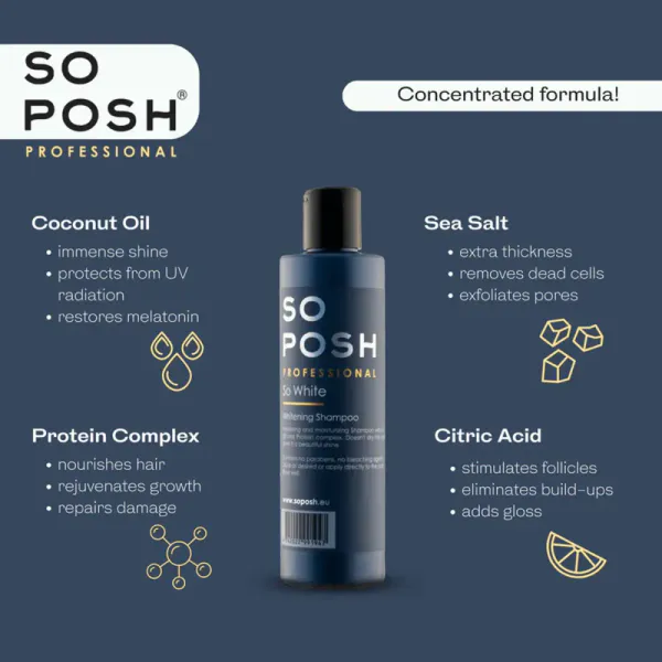 So Posh, So White whitening shampoo, 1L